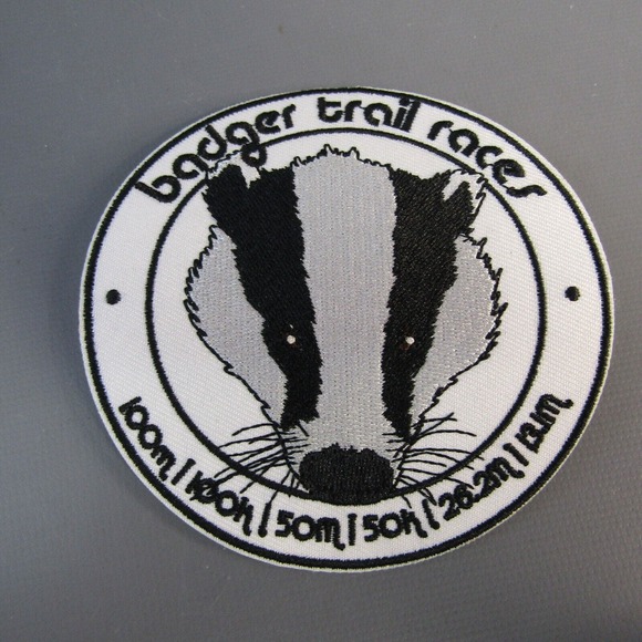 Badger Trail Races Patch‎ 4" Round Embroidered - Picture 1 of 3